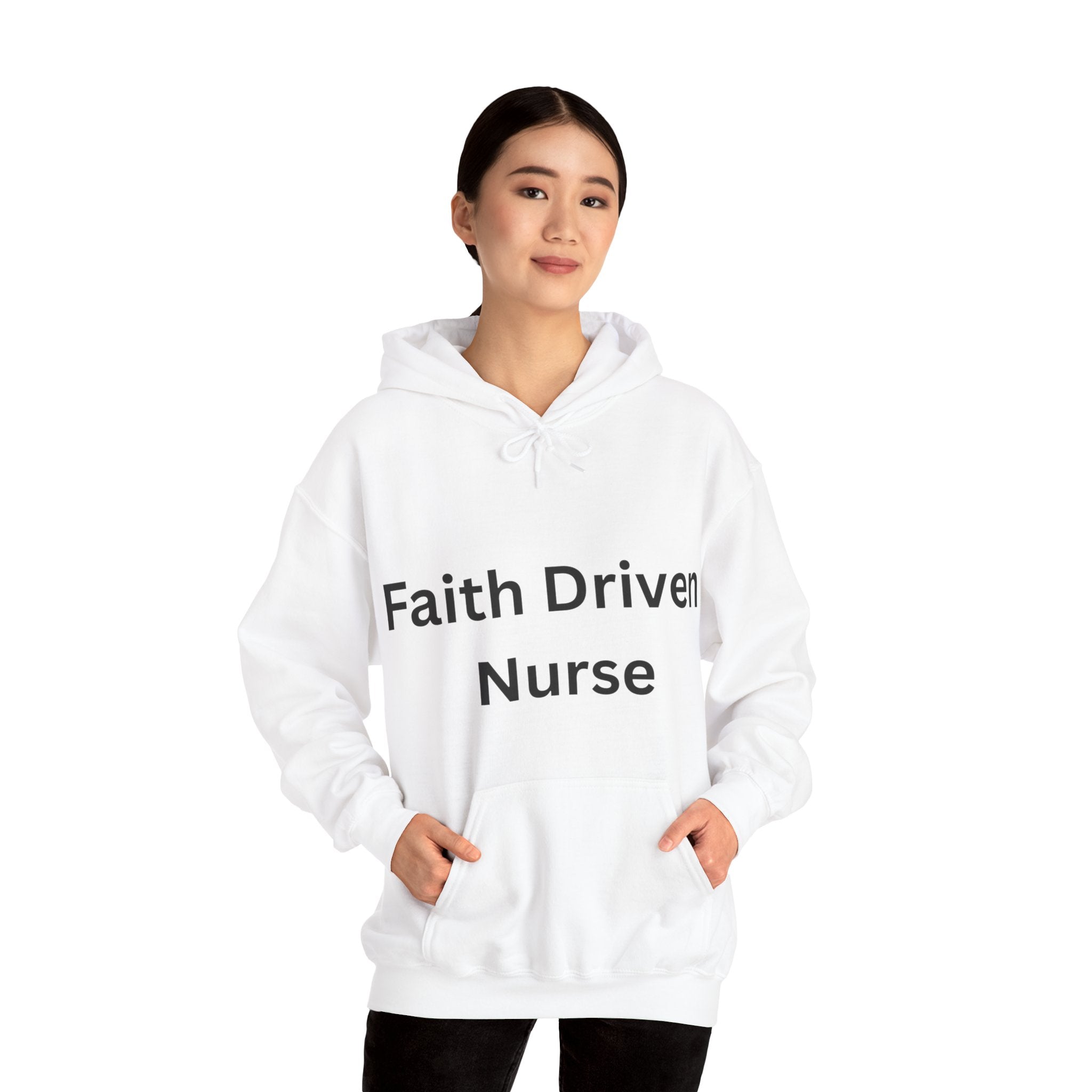 Faith Driven Nurse Hoodie – Inspirational Christian Nurse Sweatshirt, Gift for Nurses, Faith Based Medical Apparel