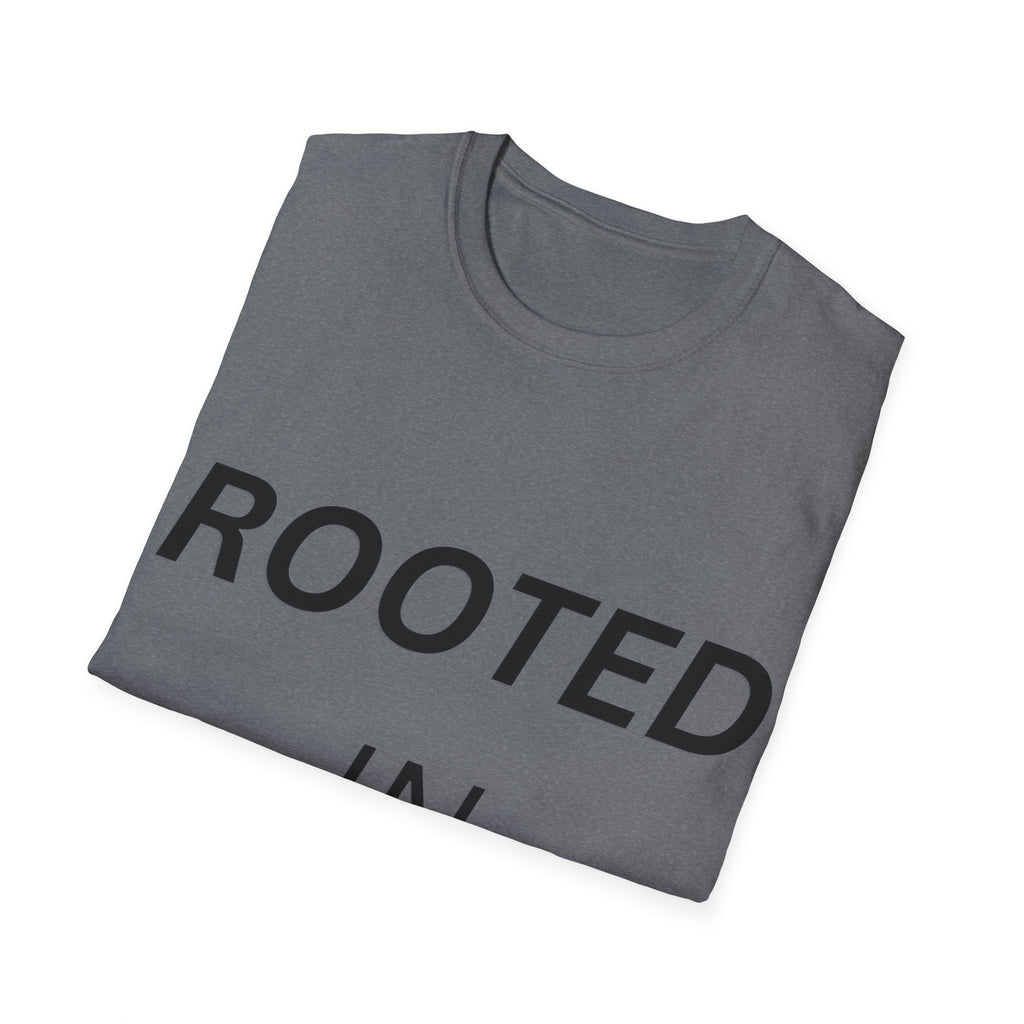 Rooted In Faith T-Shirt, Christian Shirt, Faith Over Fear Tee, Inspirational Religious Clothing, Minimalist Streetwear Gift