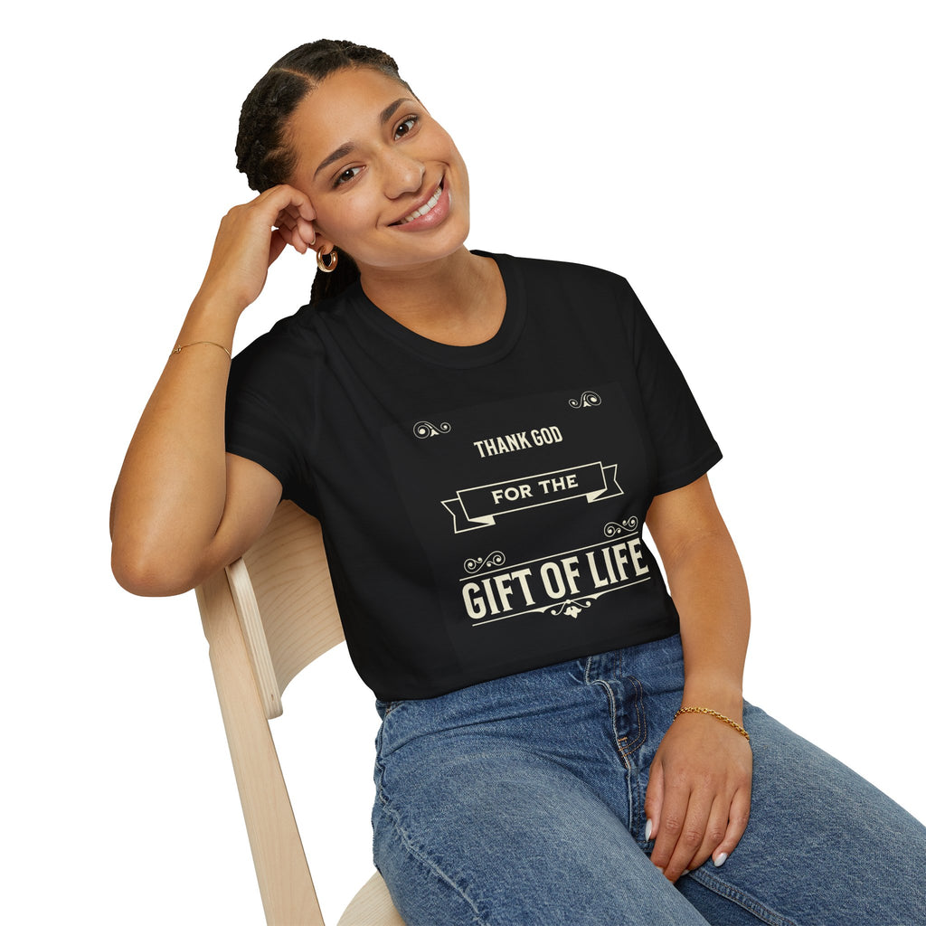 Thank God For The Gift Of Life Tee | Christian Streetwear Shirt | Pride & Purpose