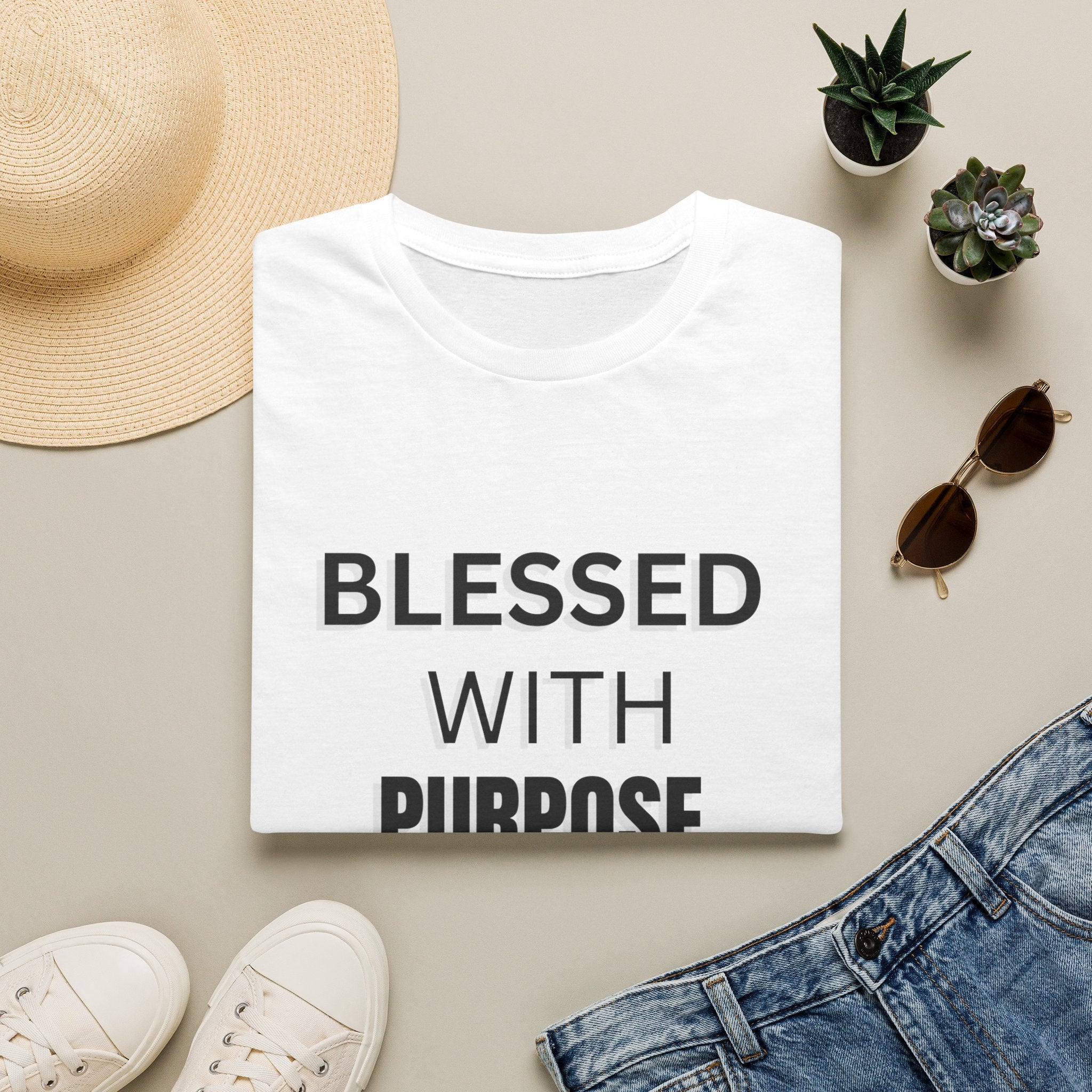 Blessed With Purpose T-Shirt — Inspirational Faith Graphic Tee