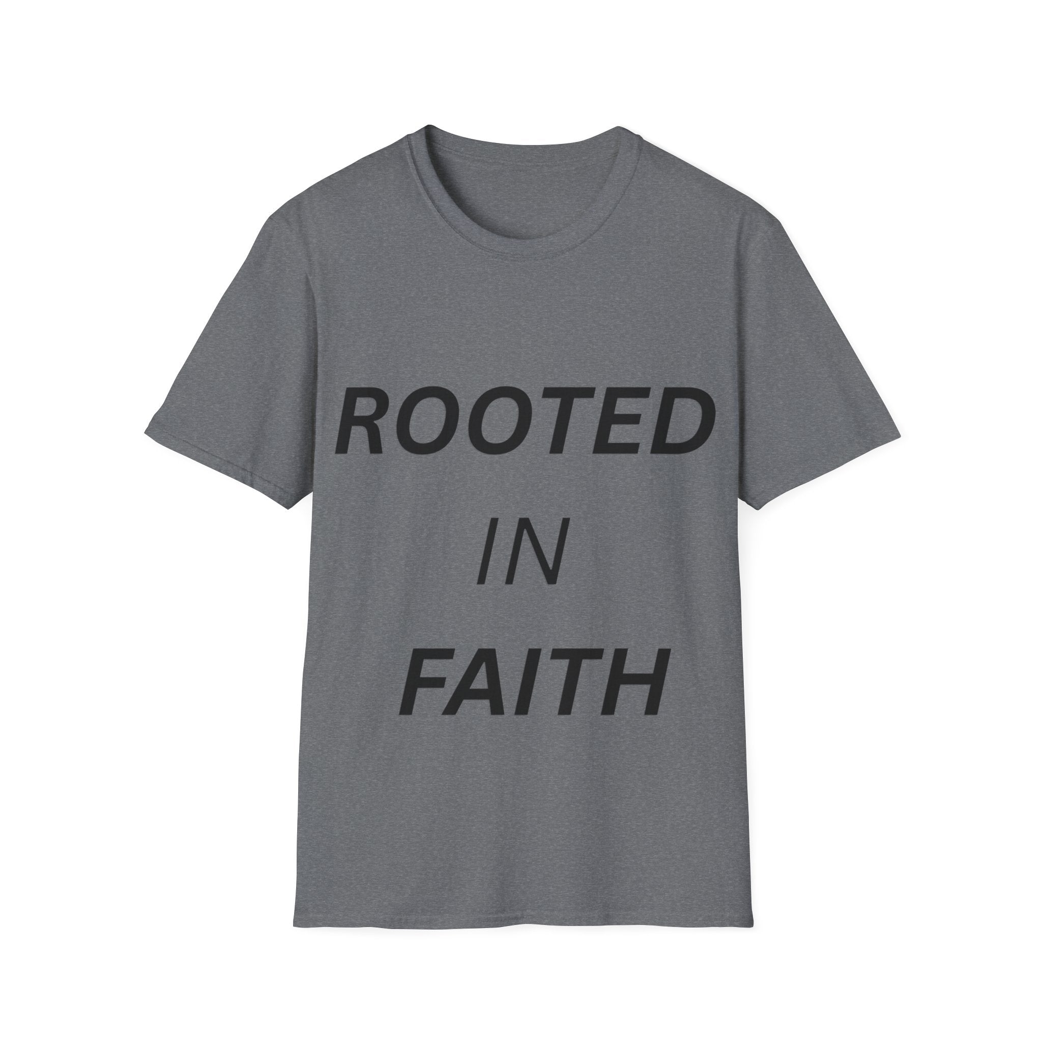 Rooted In Faith T-Shirt, Christian Shirt, Faith Over Fear Tee, Inspirational Religious Clothing, Minimalist Streetwear Gift