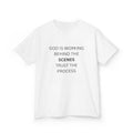 Kids Tee — "God Is Working Behind The Scenes" Inspirational Christian Shirt