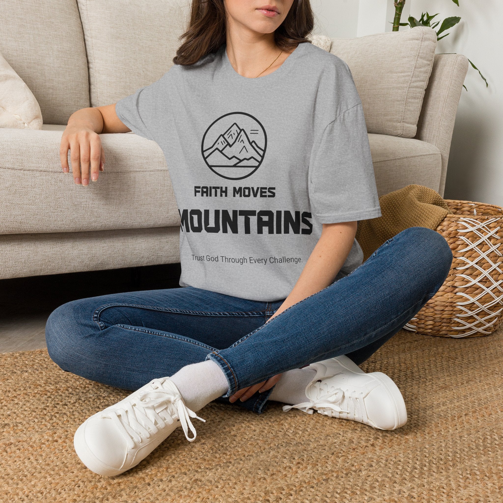 Faith Moves Mountains Christian T-Shirt – Inspirational Faith Apparel