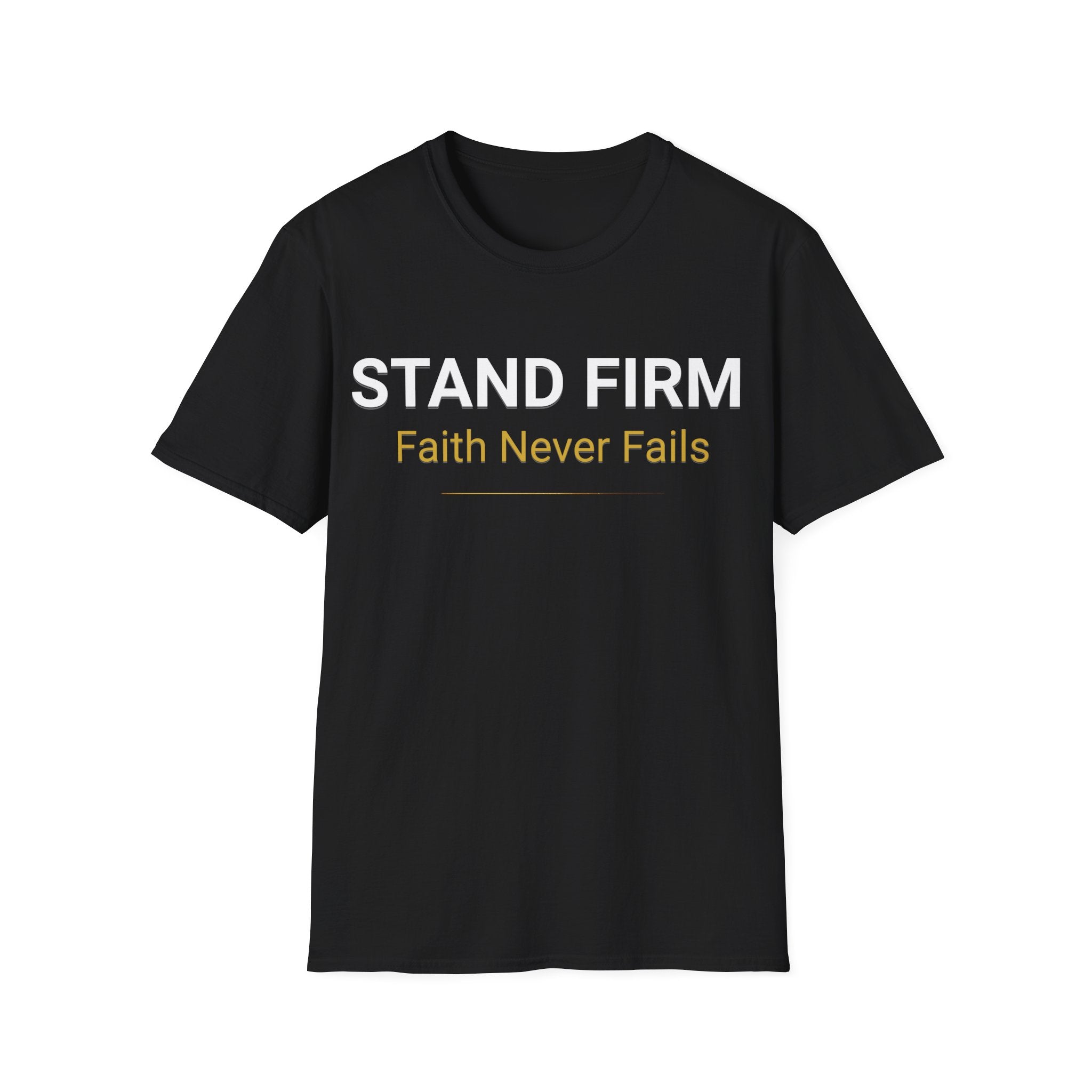Faith Never Fails T-Shirt — Inspirational Christian Graphic Tee