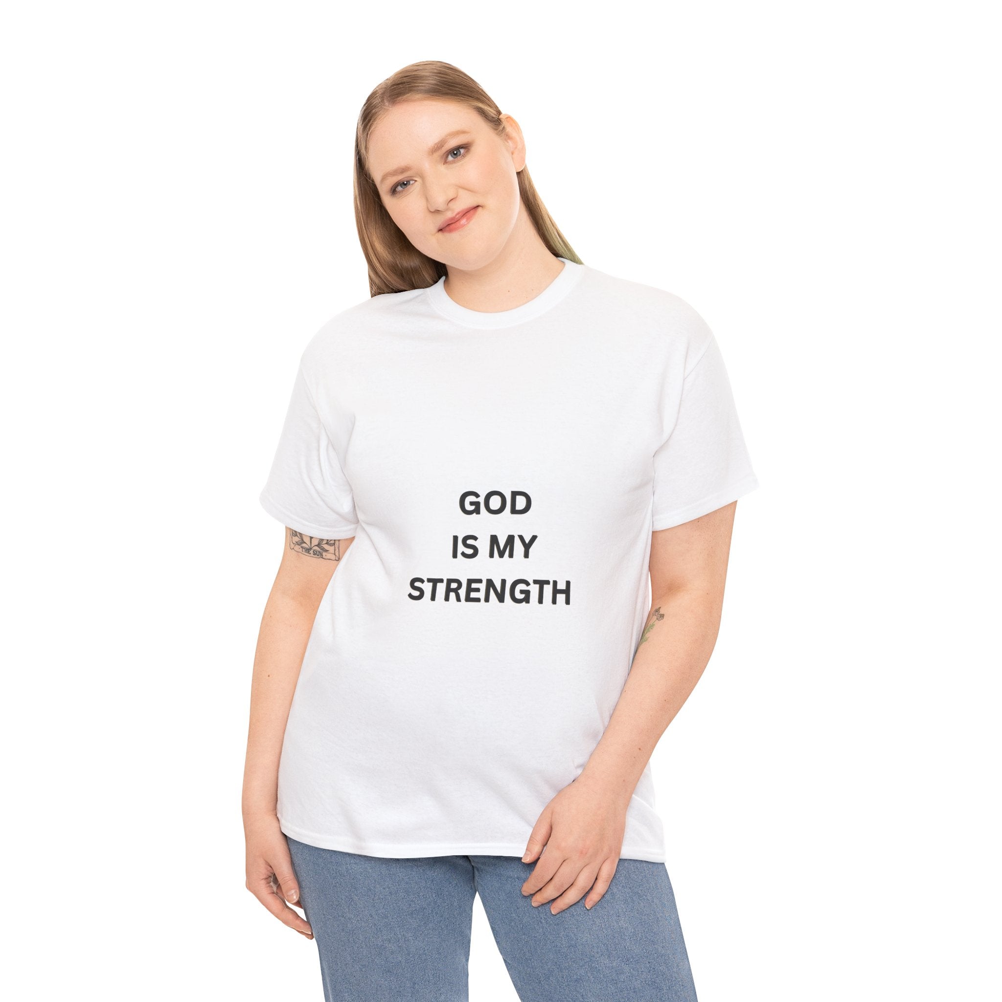 God Is My Strength Christian T-Shirt – Faith Based Streetwear Tee
