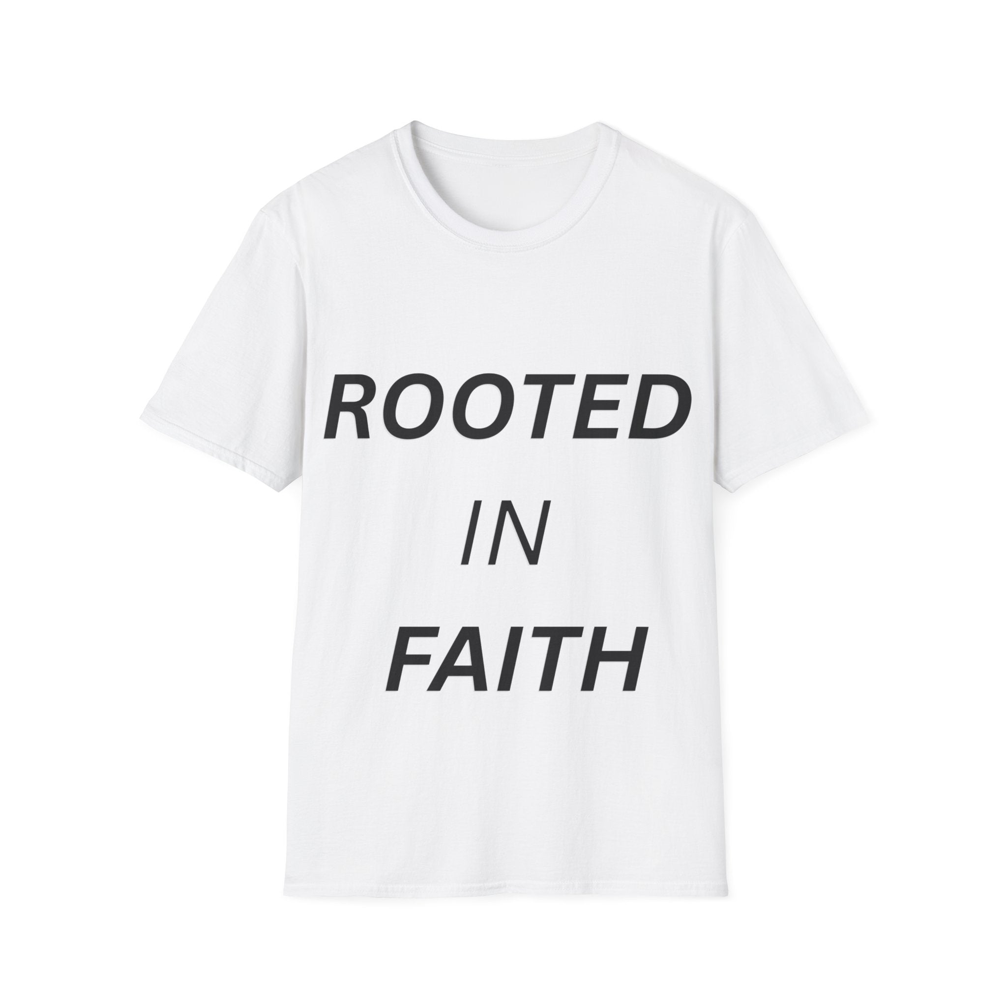 Rooted In Faith T-Shirt, Christian Shirt, Faith Over Fear Tee, Inspirational Religious Clothing, Minimalist Streetwear Gift