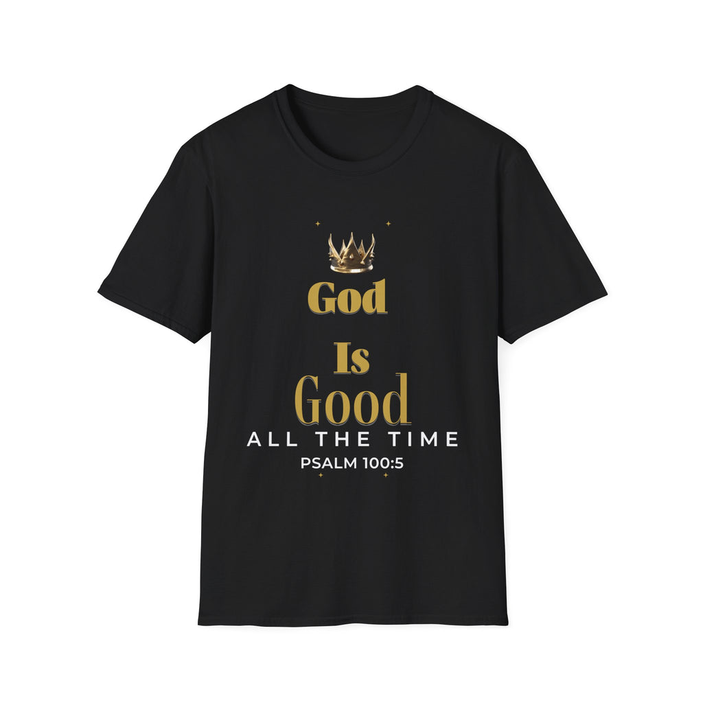 God Is Good T-Shirt — Gold Crown Faith Tee