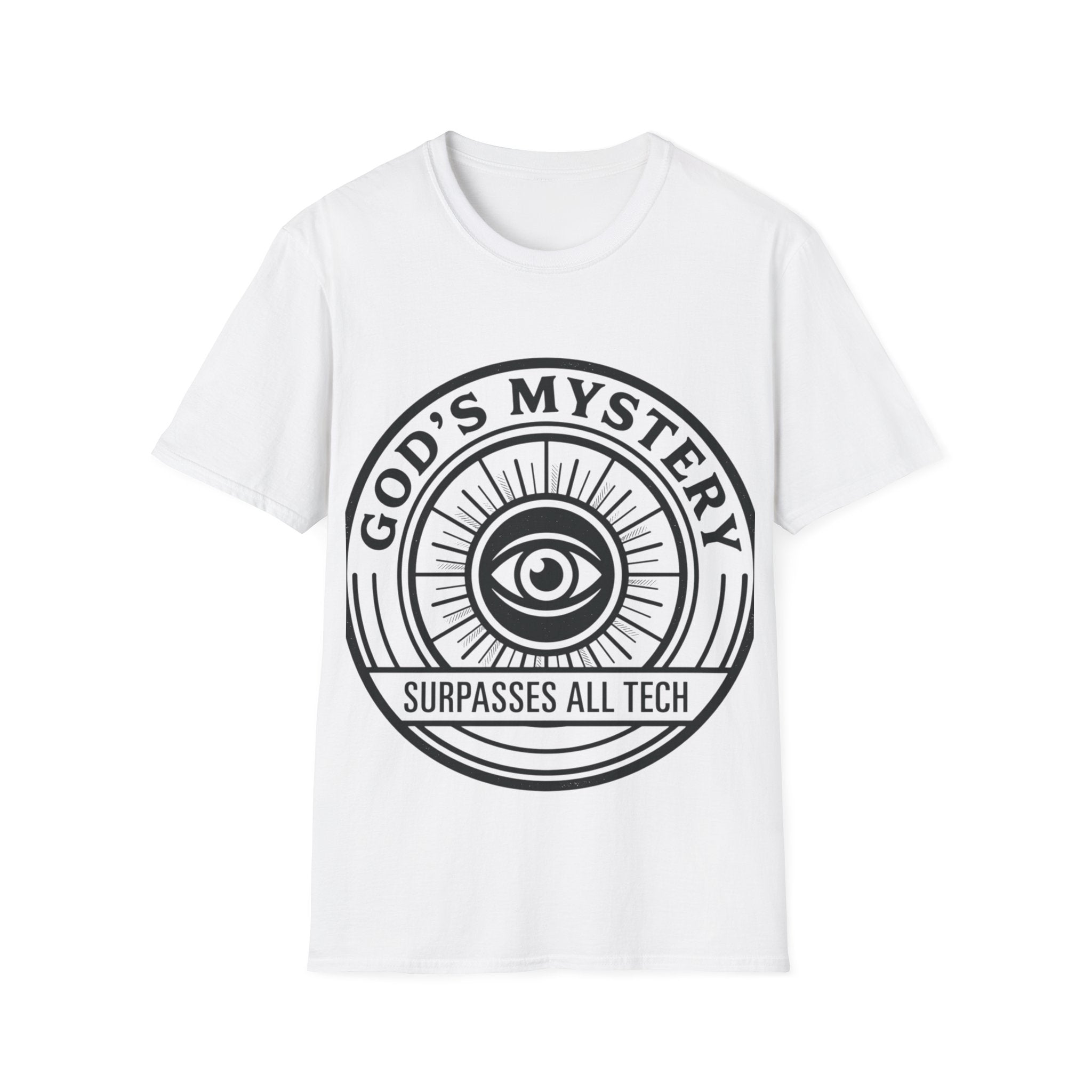 God's Mystery T-Shirt — 'Surpasses All Tech' Spiritual Graphic Tee