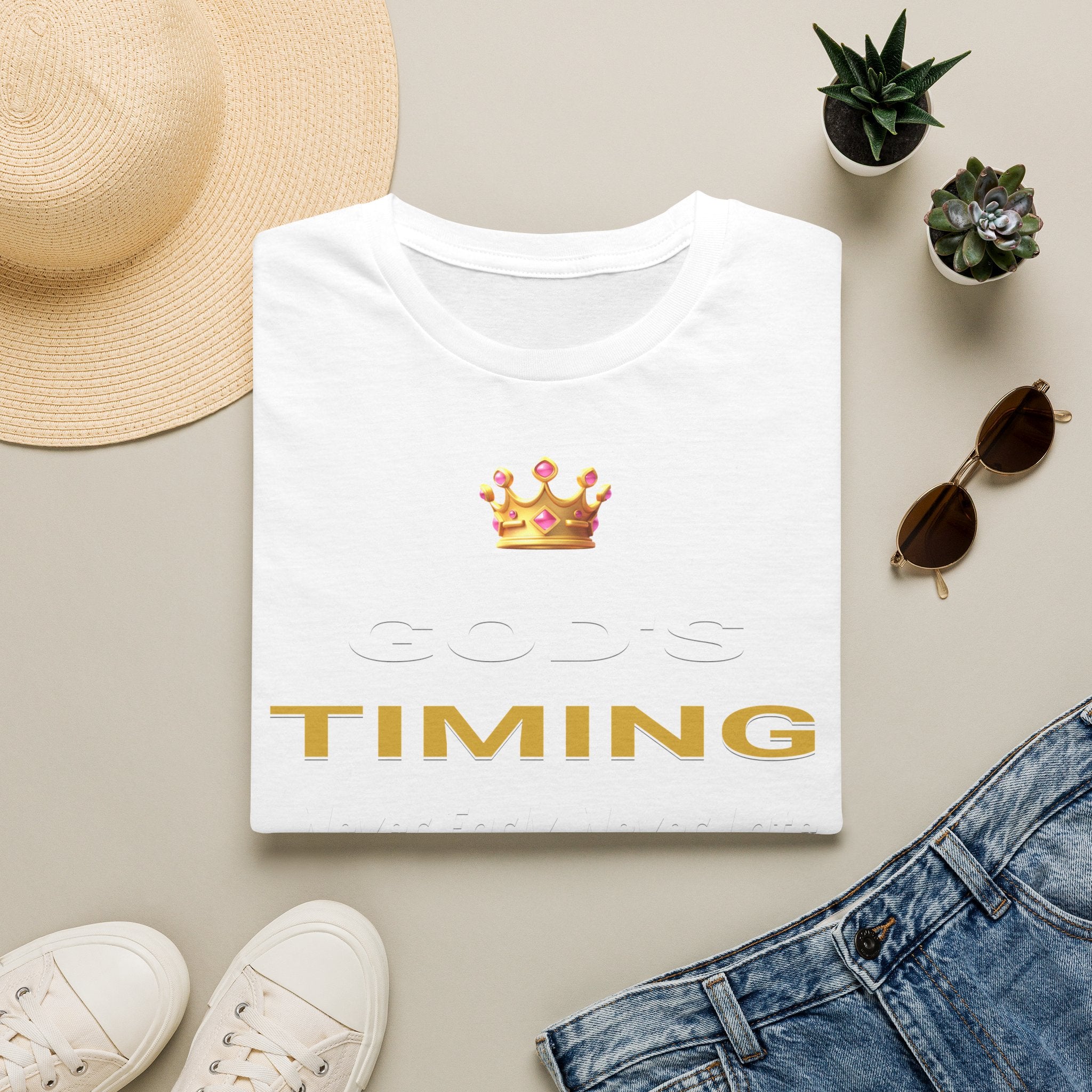 God's Timing T-Shirt — Inspirational Crown Faith Tee