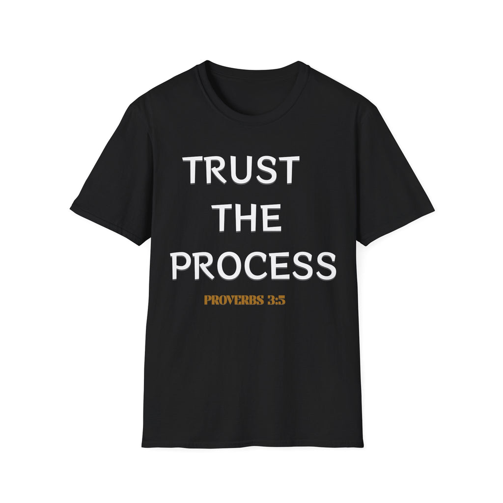 Trust the Process T-Shirt — Inspirational ‘Proverbs 3:5’ Minimal Embossed Design