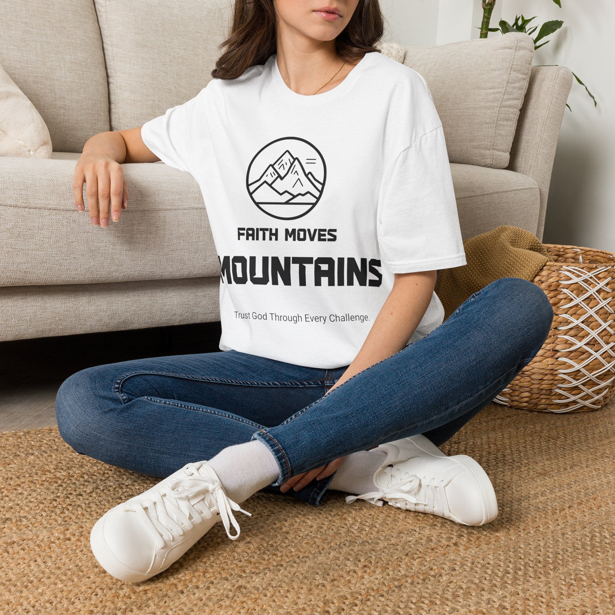 Faith Moves Mountains Christian T-Shirt – Inspirational Faith Apparel