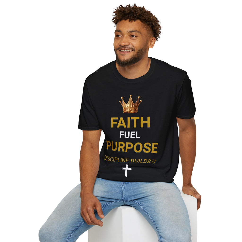 Faith Fuel Purpose Tee — Christian Inspirational Crown T-Shirt