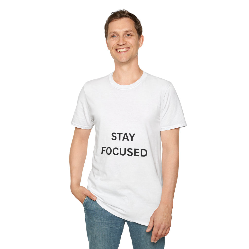 Stay Focused T-Shirt, Motivational Shirt, Discipline Mindset Tee, Minimalist Streetwear Graphic Tee, Productivity Gift