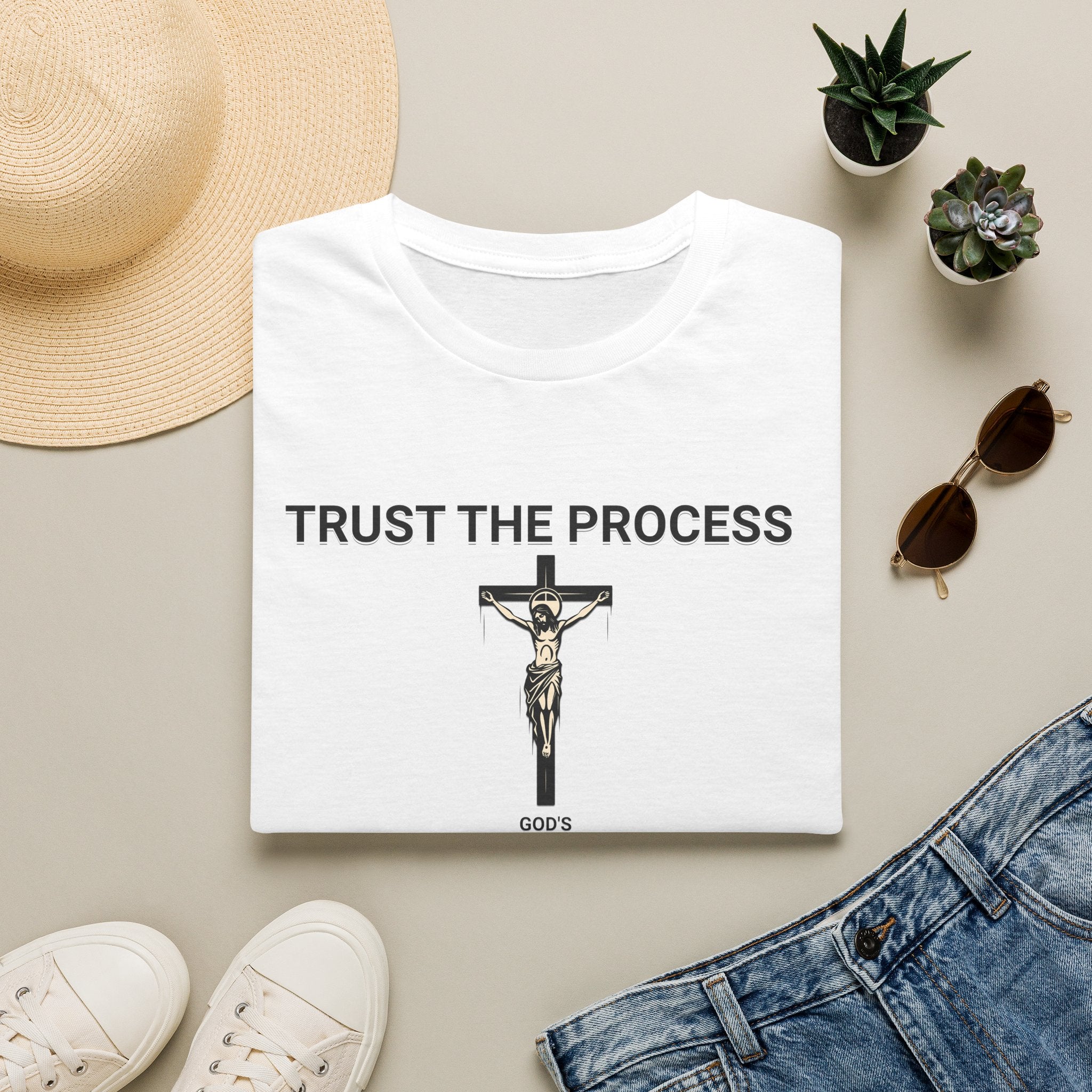 Trust the Process Jesus T-Shirt — Christian Faith Cross Graphic Tee