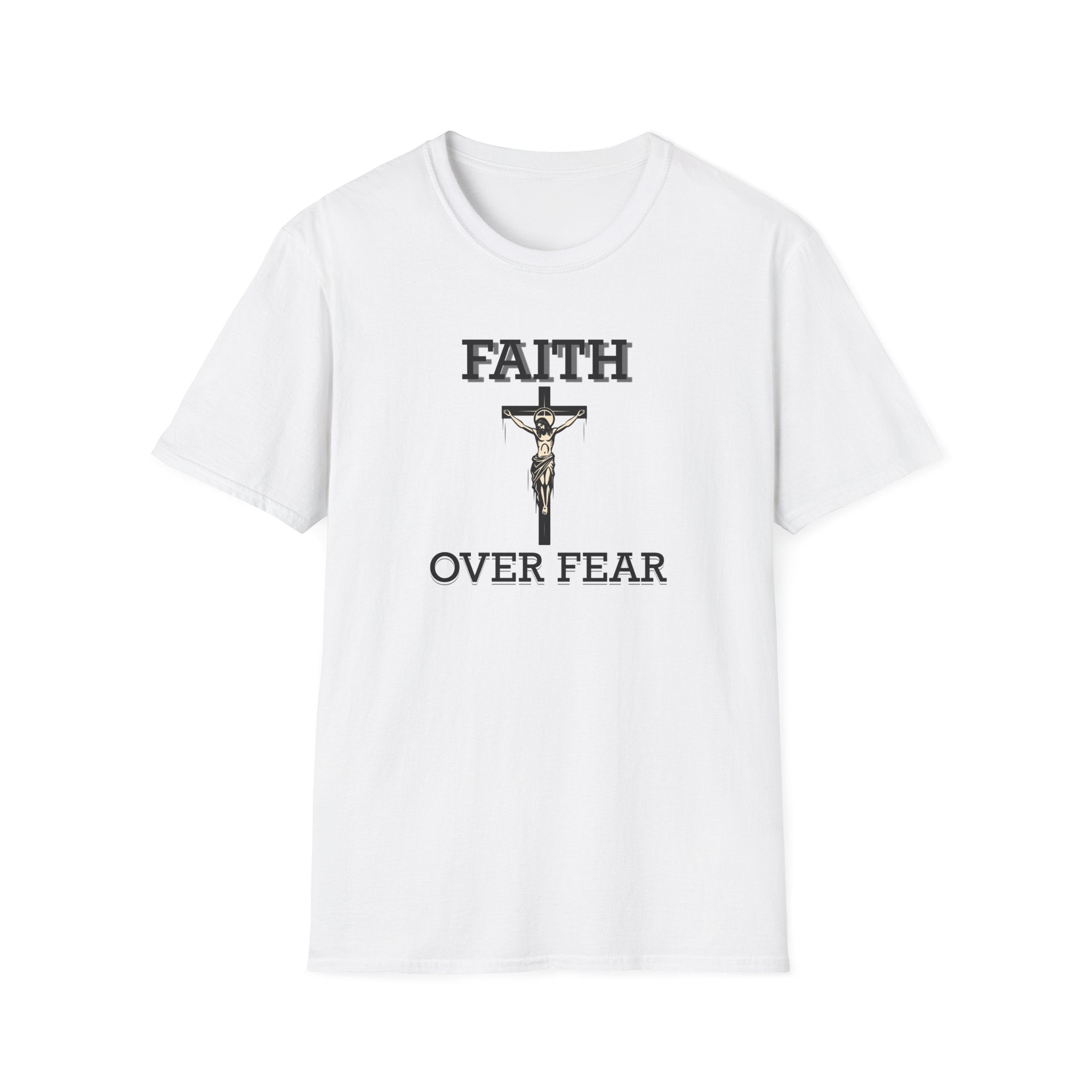 Faith Over Fear T-Shirt — Christian Crucifix Inspirational Tee