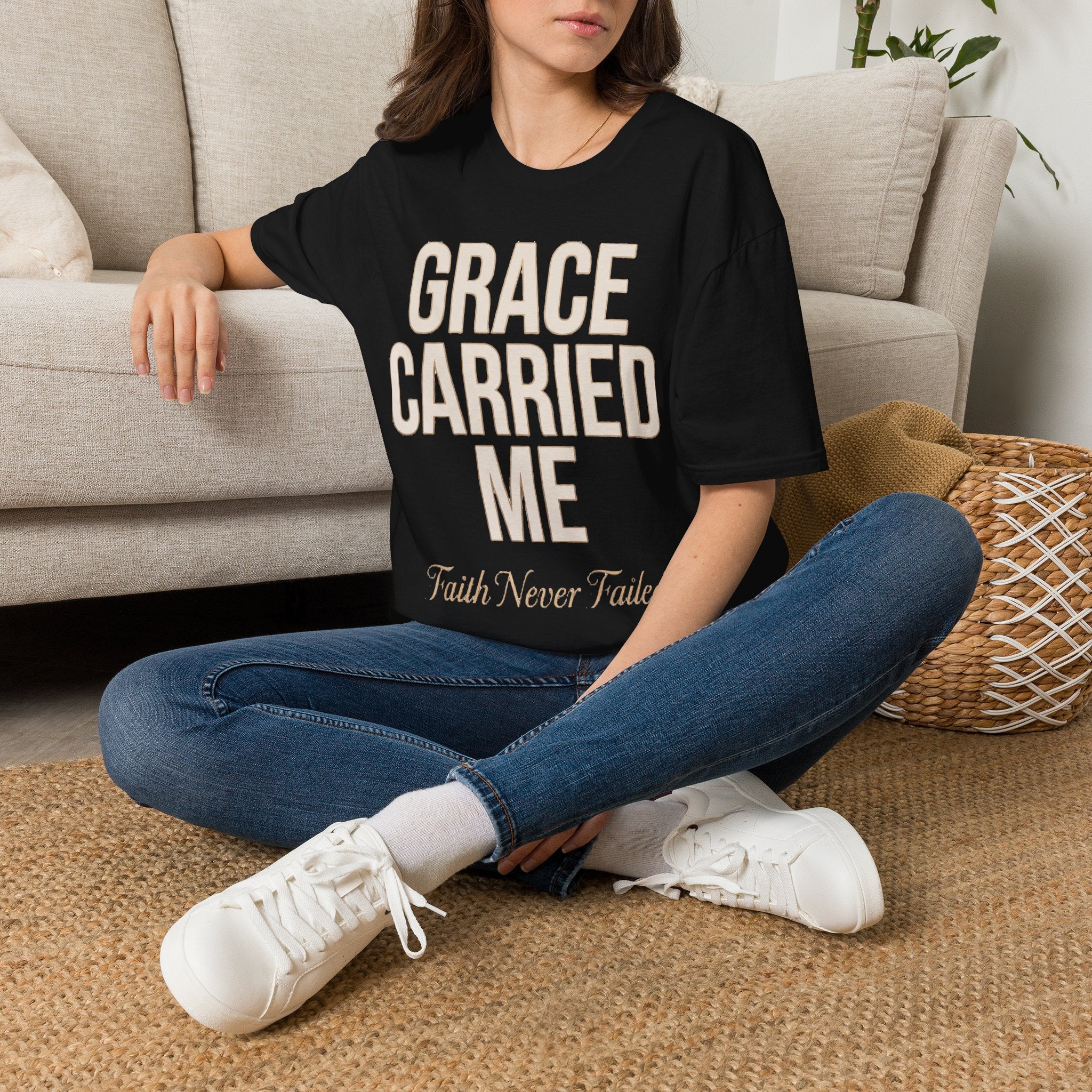 Grace Carried Me | Premium Christian Streetwear T-Shirt