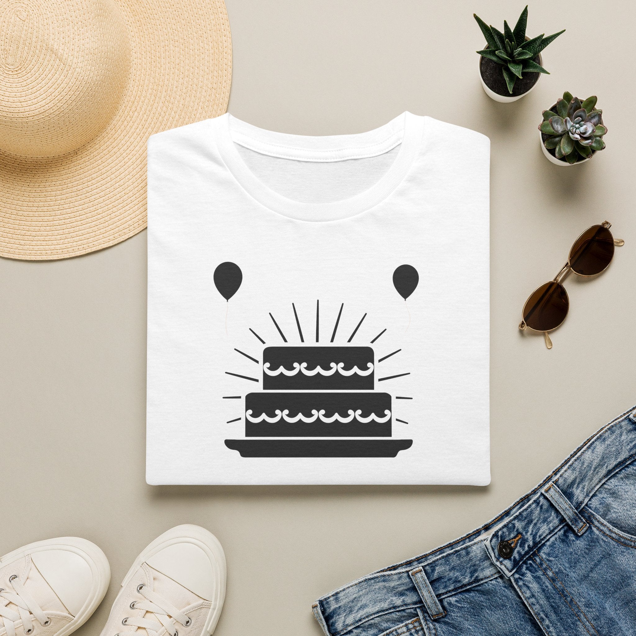 Birthday Cake Tee — "Happy Birthday" Inspirational Scripture Shirt