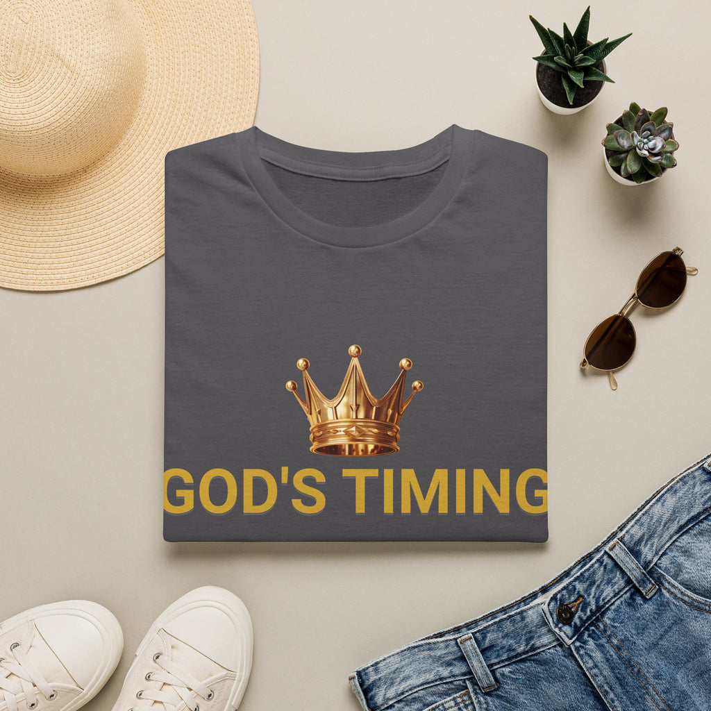 God's Timing Crown T‑Shirt — Faith, Patience & Purpose Tee
