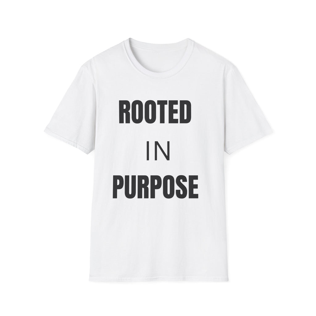 Rooted In Purpose T-Shirt | Motivational Faith Tee | Christian Inspirational Shirt | Minimalist Graphic Tee