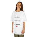 Kids Tee — "Nursing Is A Work Of Heart" Heartfelt Pediatric Nurse T‑Shirt