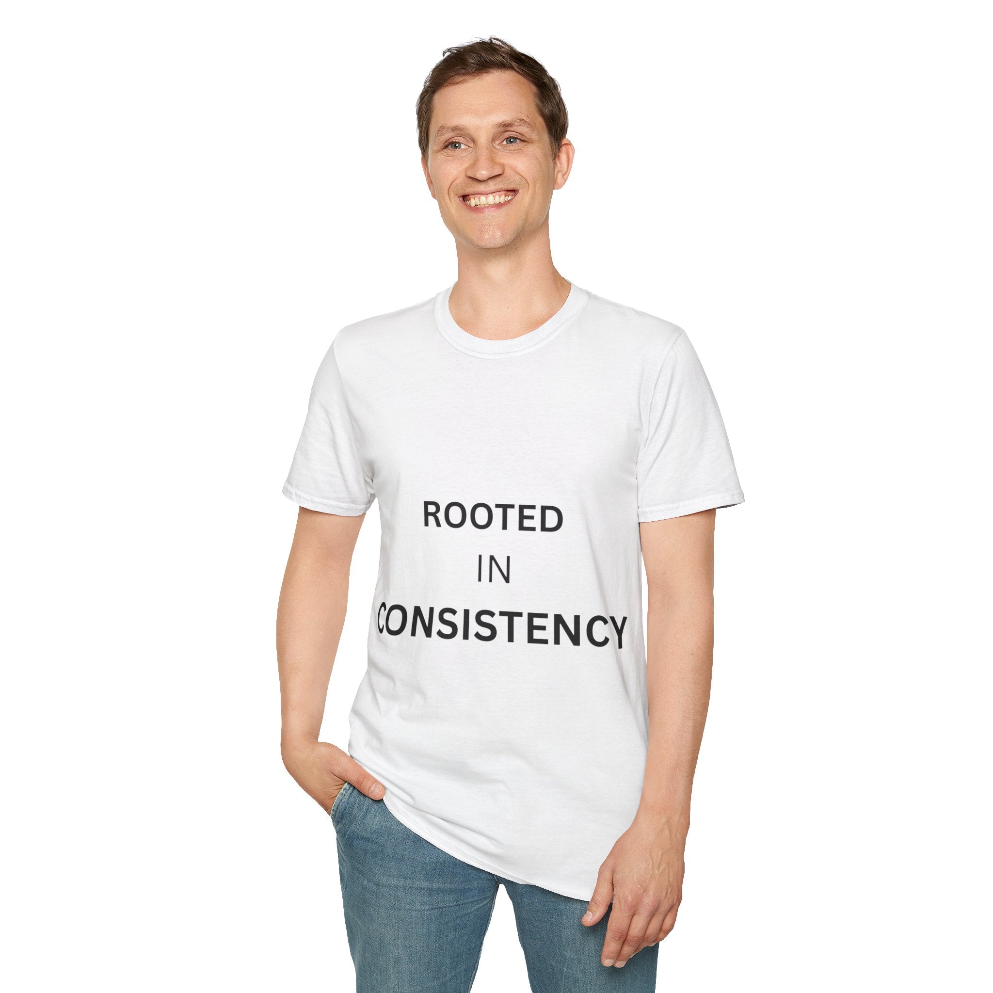Rooted In Consistency T-Shirt, Motivational Streetwear, Discipline Mindset Tee, Minimalist Quote Shirt, Self Growth Clothing