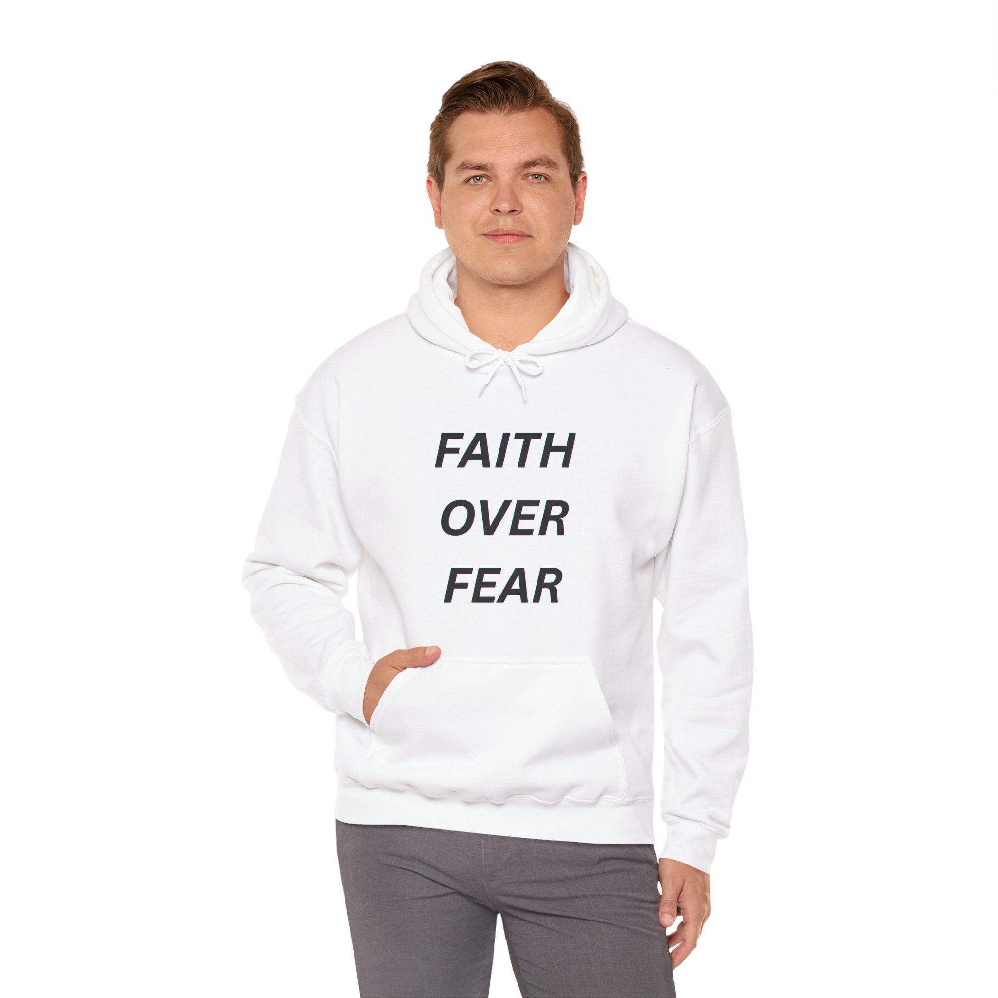 Faith Over Fear Hoodie – Inspirational Christian Pullover