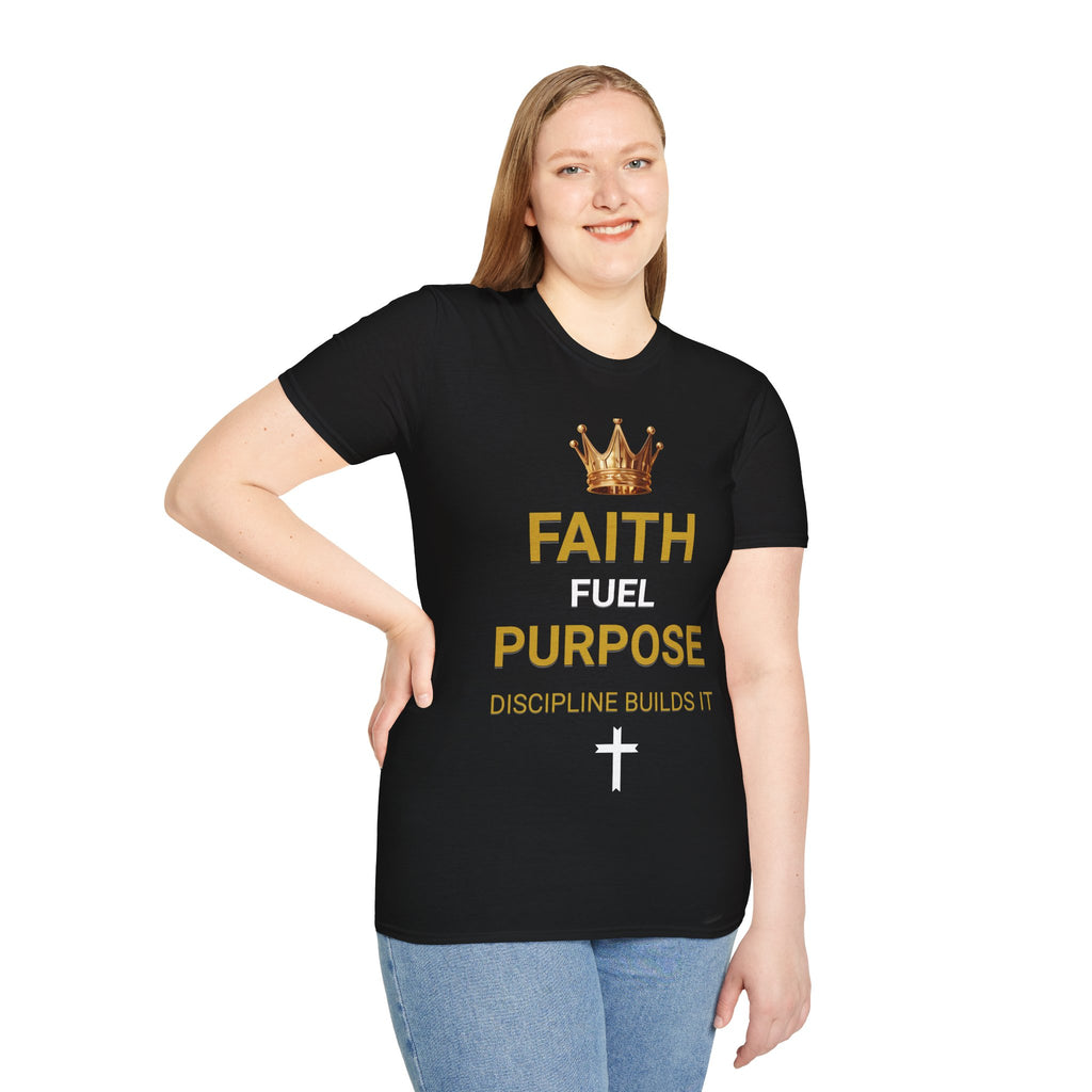 Faith Fuel Purpose Tee — Christian Inspirational Crown T-Shirt