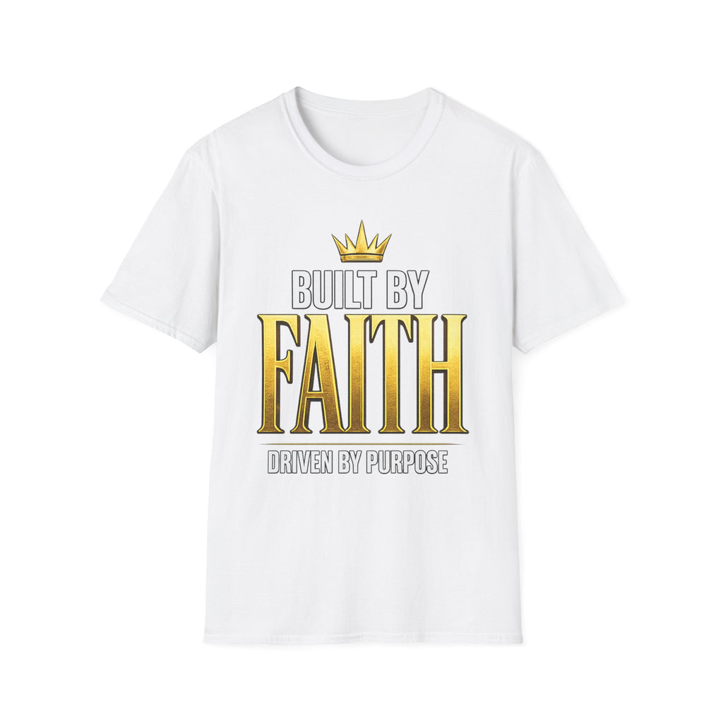 Built By Faith T-Shirt — Christian Inspiration Tee with Crown Graphic