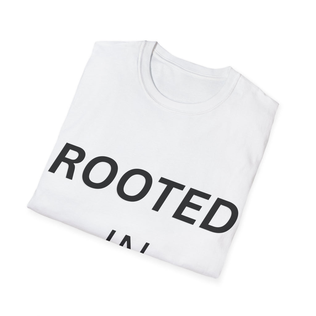 Rooted In Faith T-Shirt, Christian Shirt, Faith Over Fear Tee, Inspirational Religious Clothing, Minimalist Streetwear Gift