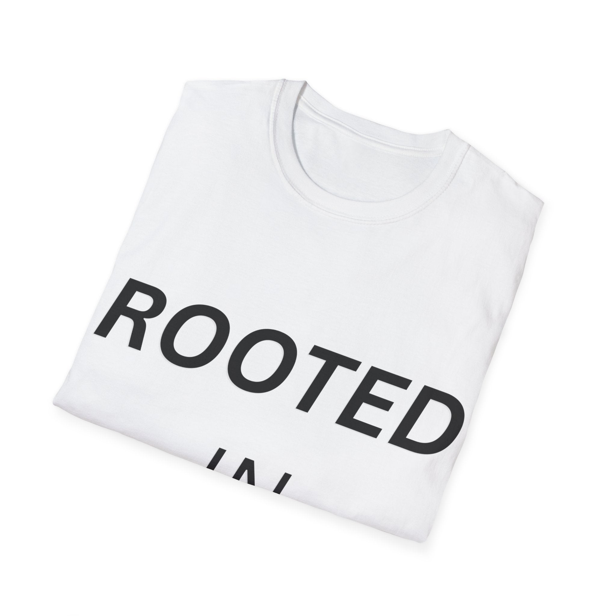 Rooted In Faith T-Shirt, Christian Shirt, Faith Over Fear Tee, Inspirational Religious Clothing, Minimalist Streetwear Gift