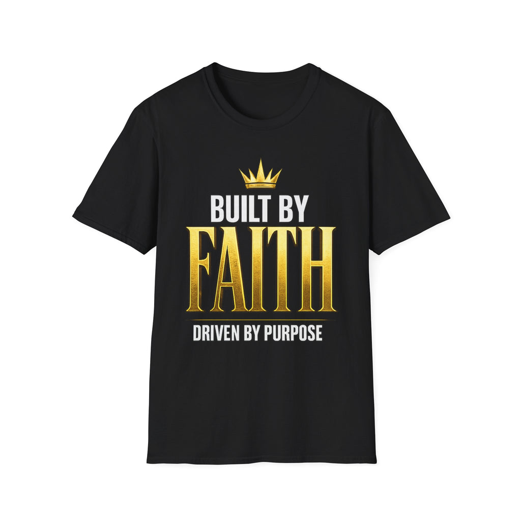 Built By Faith T-Shirt — Christian Inspiration Tee with Crown Graphic