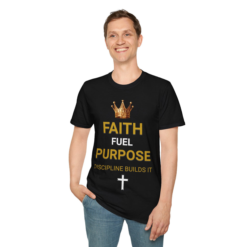 Faith Fuel Purpose Tee — Christian Inspirational Crown T-Shirt