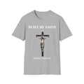 Built By Faith T-Shirt — Christian Jesus Crucifix Tee for Church, Faith & Inspiration
