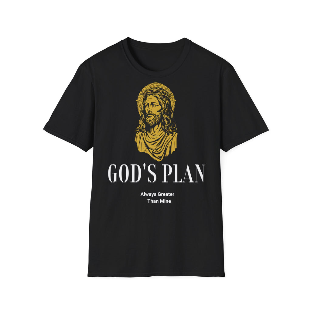 Christian Graphic T-Shirt — 'God's Plan' Vintage Jesus Portrait Tee