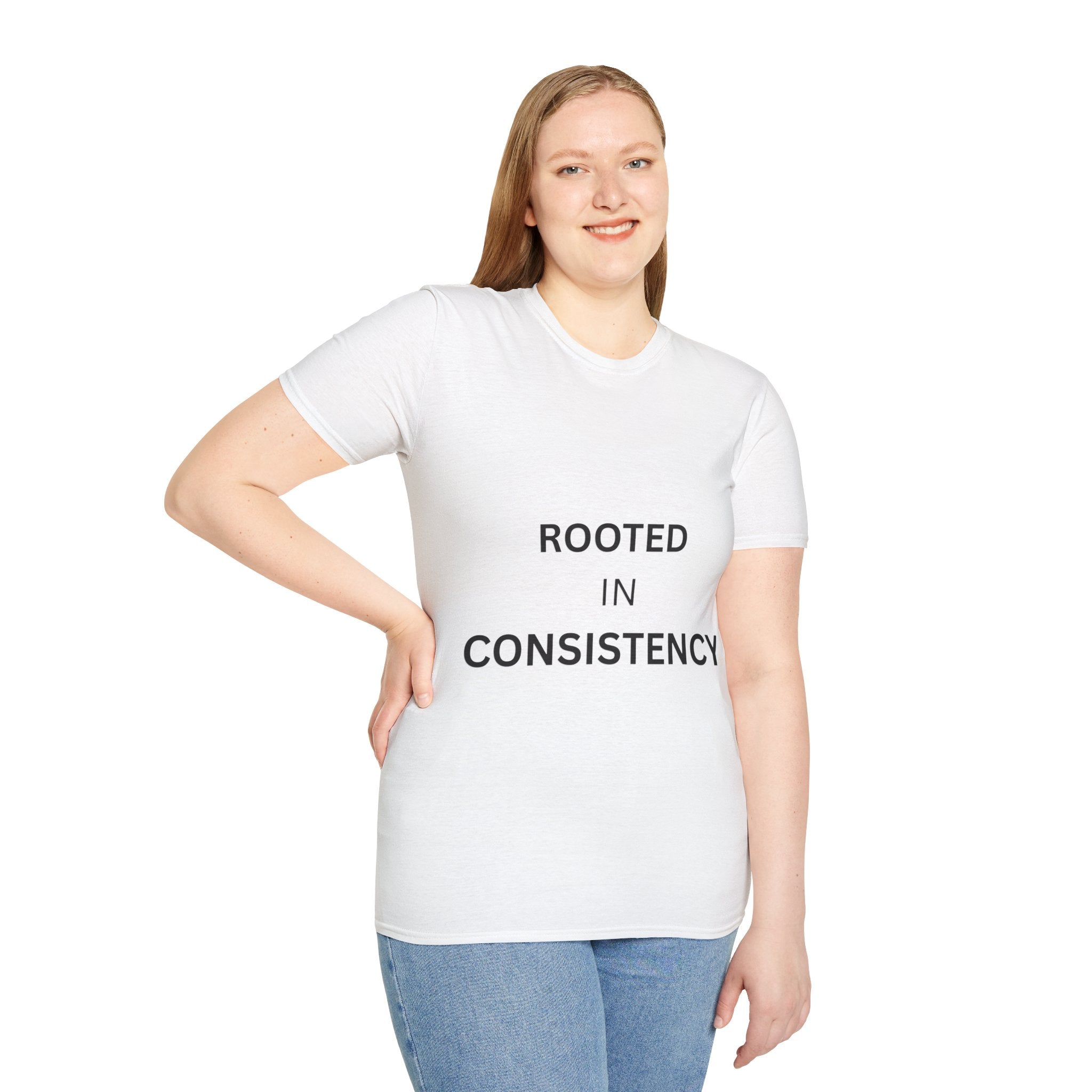 Rooted In Consistency T-Shirt, Motivational Streetwear, Discipline Mindset Tee, Minimalist Quote Shirt, Self Growth Clothing