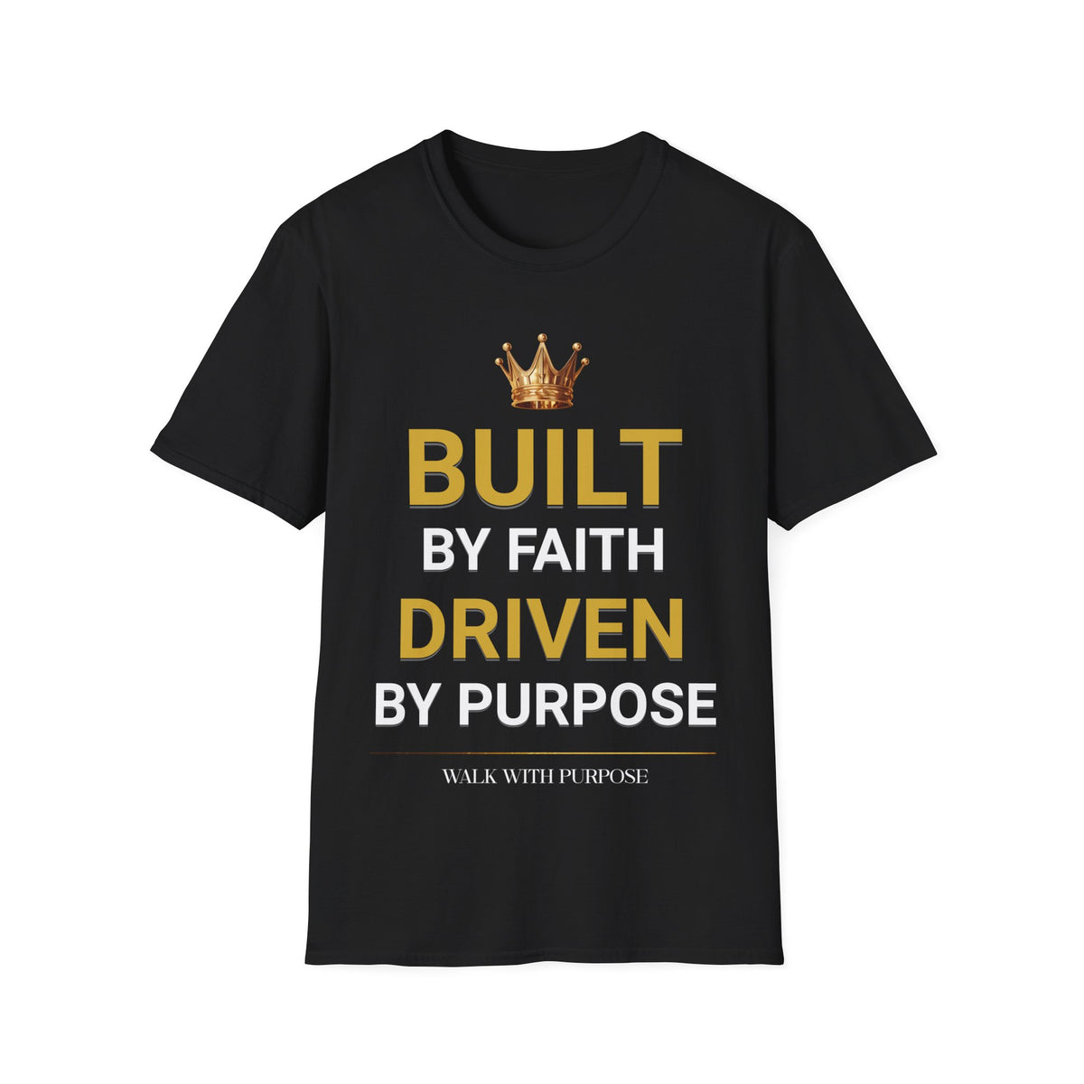 Built Driven T-Shirt — Motivational Crown Graphic Tee for Ambitious Women & Men