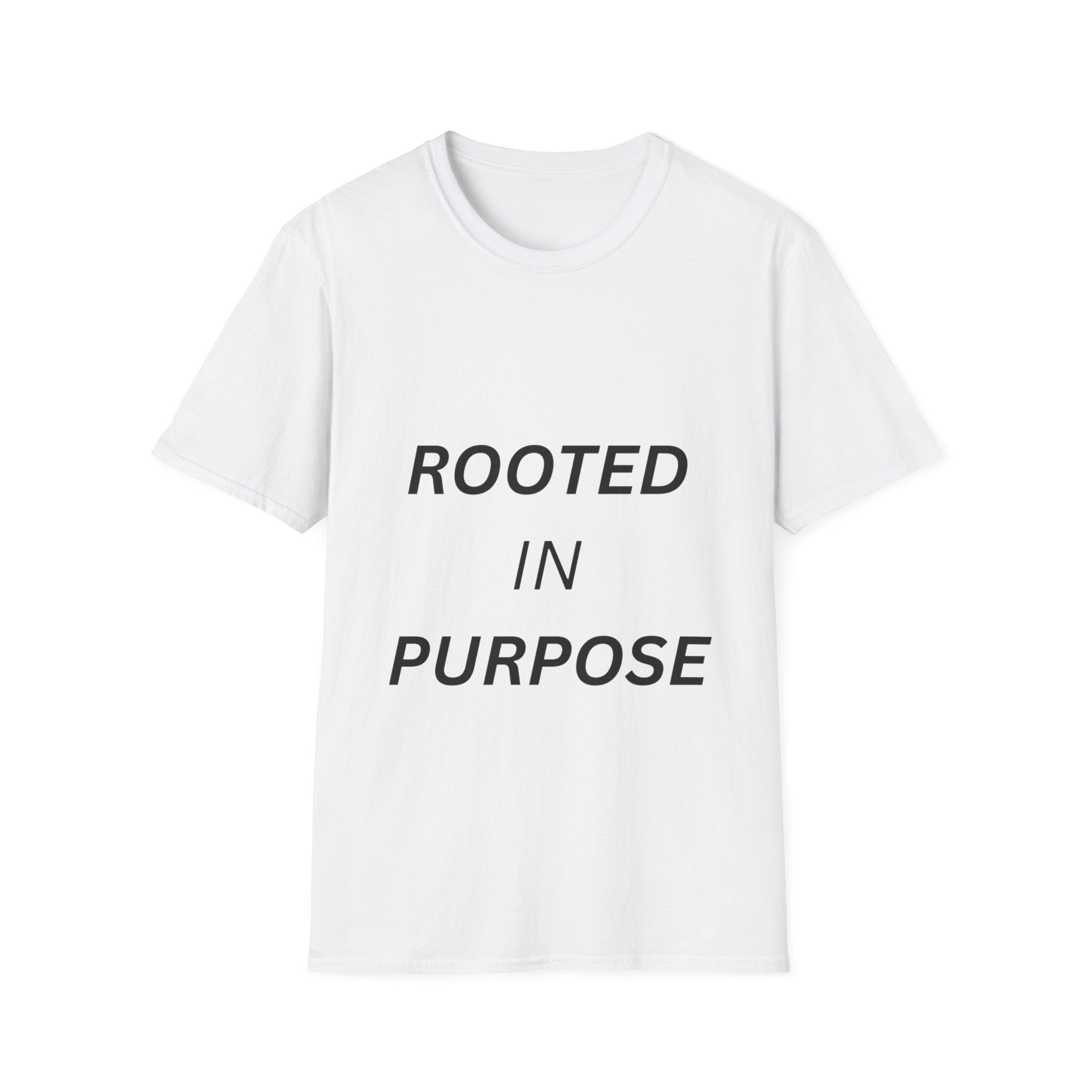 Rooted in Purpose Shirt, Minimalist Inspirational T-Shirt, Faith Based Quote Tee, Motivational Streetwear, Unisex Gift Idea