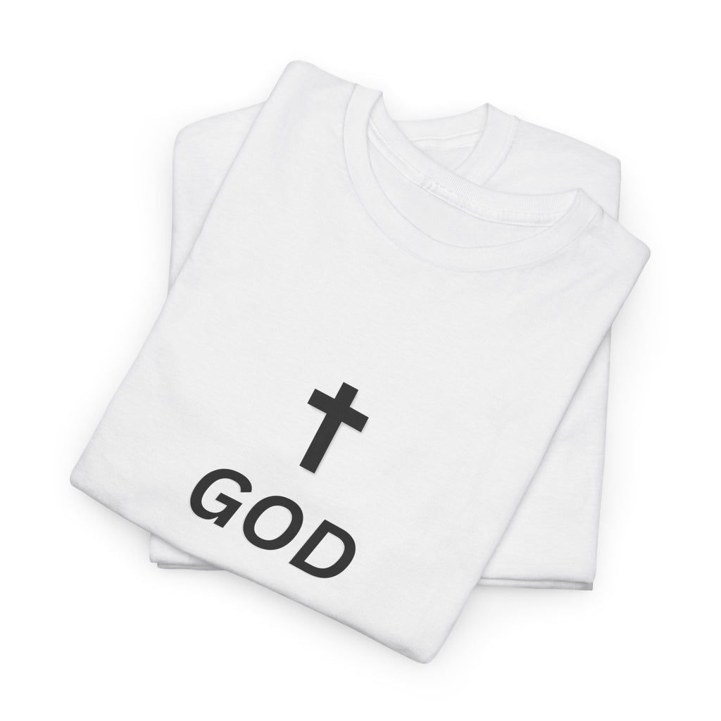 God Over Everything T-Shirt – Christian Faith Shirt with Cross, Minimalist Religious Tee, Unisex Gift