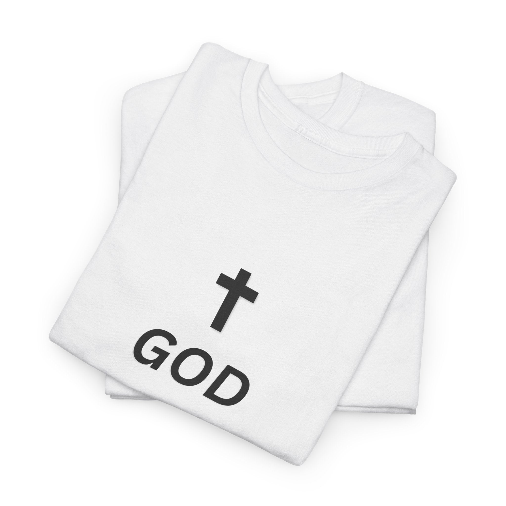God Over Everything T-Shirt – Christian Faith Shirt with Cross, Minimalist Religious Tee, Unisex Gift
