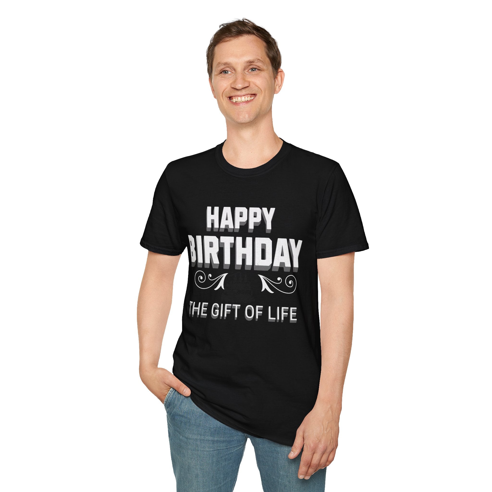 Happy Birthday T-Shirt — “Happy Birthday The Gift of Life” Celebration Tee