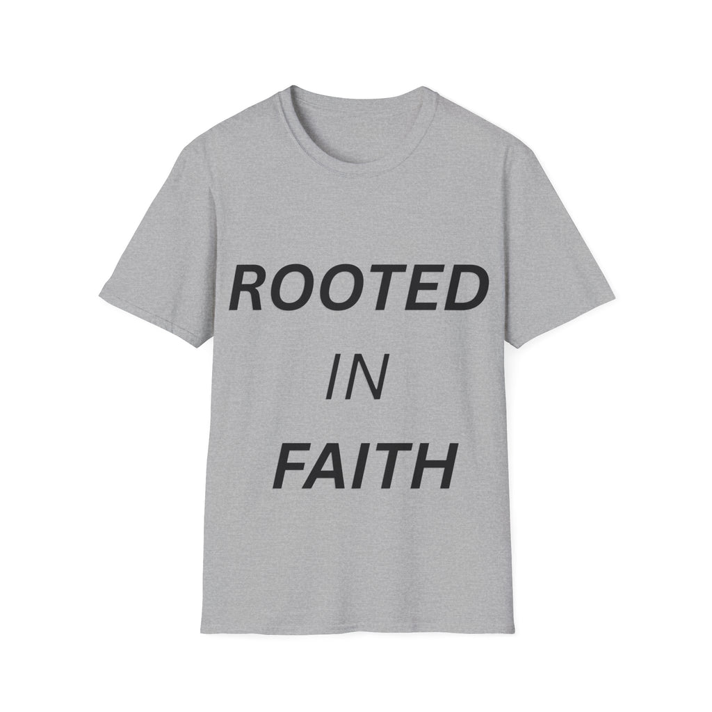Rooted In Faith T-Shirt, Christian Shirt, Faith Over Fear Tee, Inspirational Religious Clothing, Minimalist Streetwear Gift