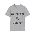 Rooted In Faith T-Shirt, Christian Shirt, Faith Over Fear Tee, Inspirational Religious Clothing, Minimalist Streetwear Gift