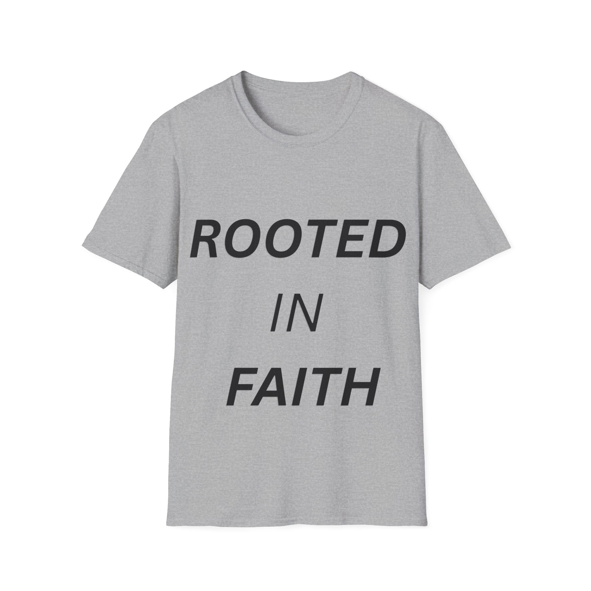 Rooted In Faith T-Shirt, Christian Shirt, Faith Over Fear Tee, Inspirational Religious Clothing, Minimalist Streetwear Gift