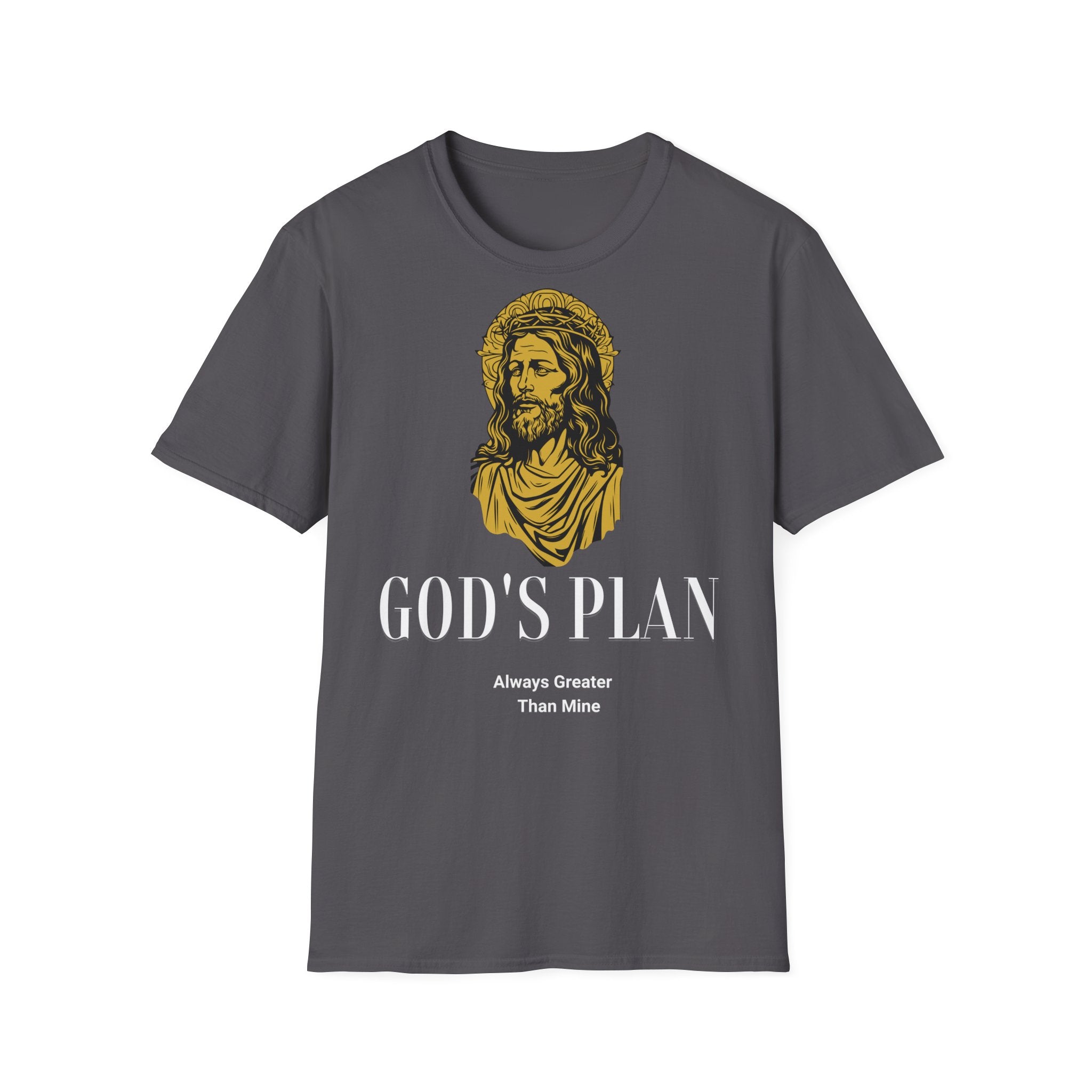 Christian Graphic T-Shirt — 'God's Plan' Vintage Jesus Portrait Tee