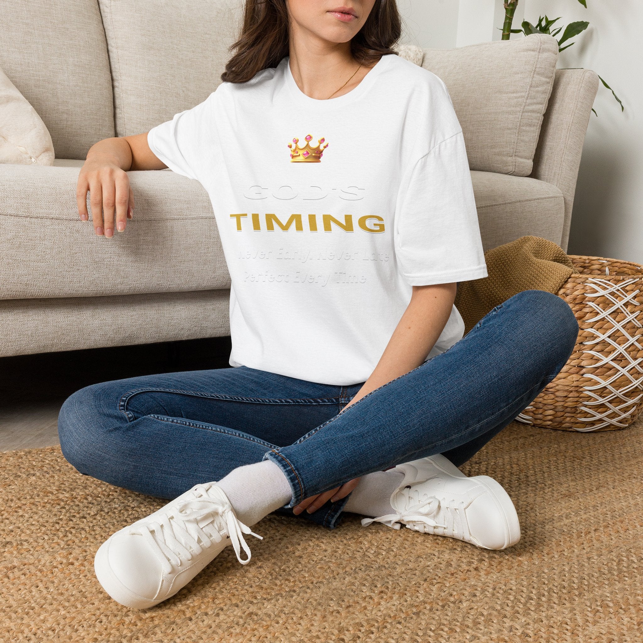 God's Timing T-Shirt — Inspirational Crown Faith Tee