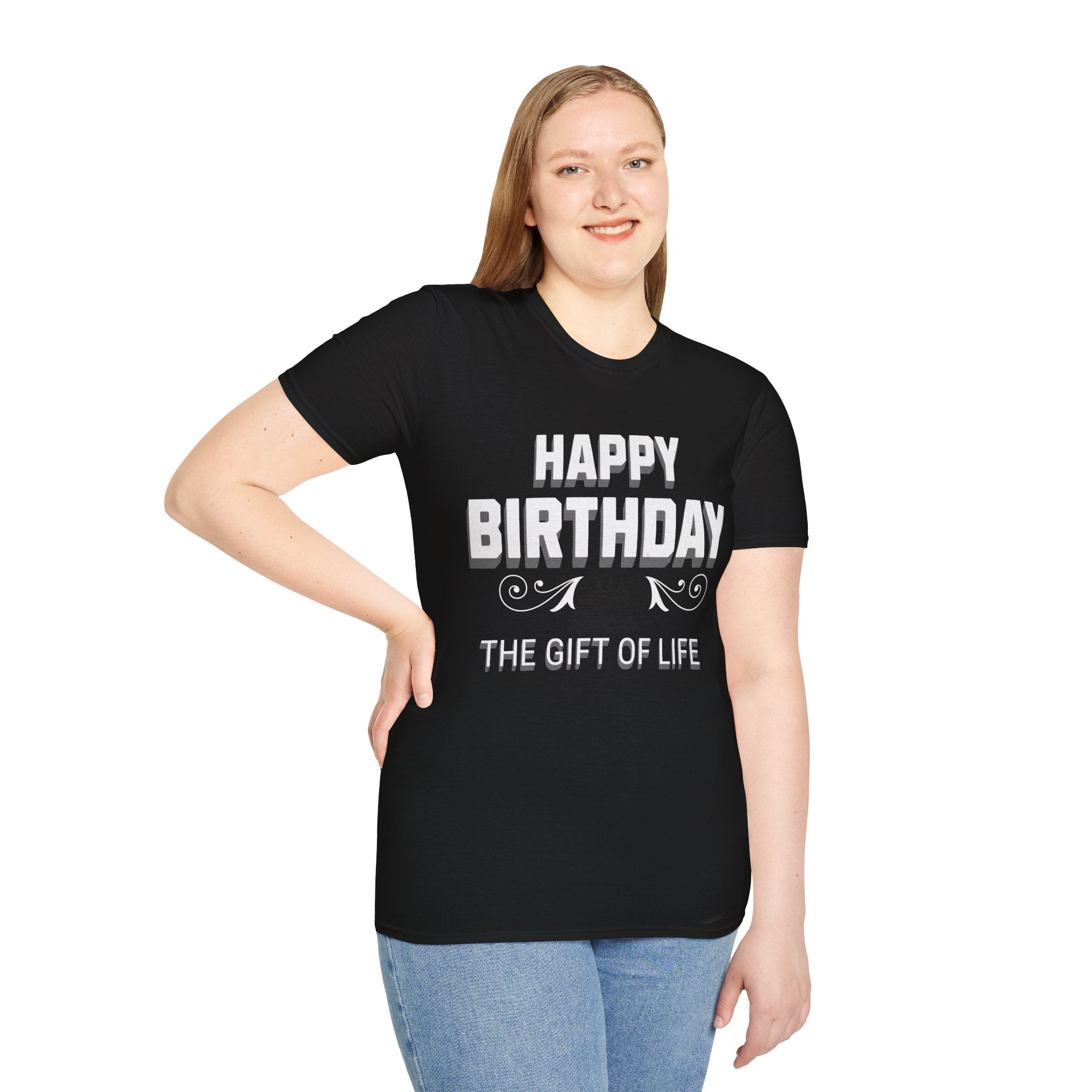 Happy Birthday T-Shirt — “Happy Birthday The Gift of Life” Celebration Tee
