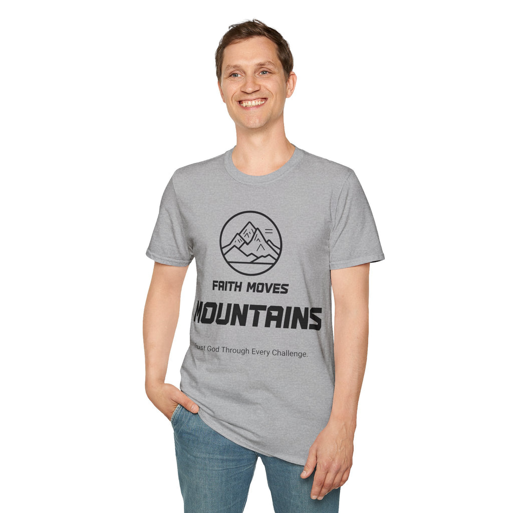 Faith Moves Mountains Christian T-Shirt – Inspirational Faith Apparel