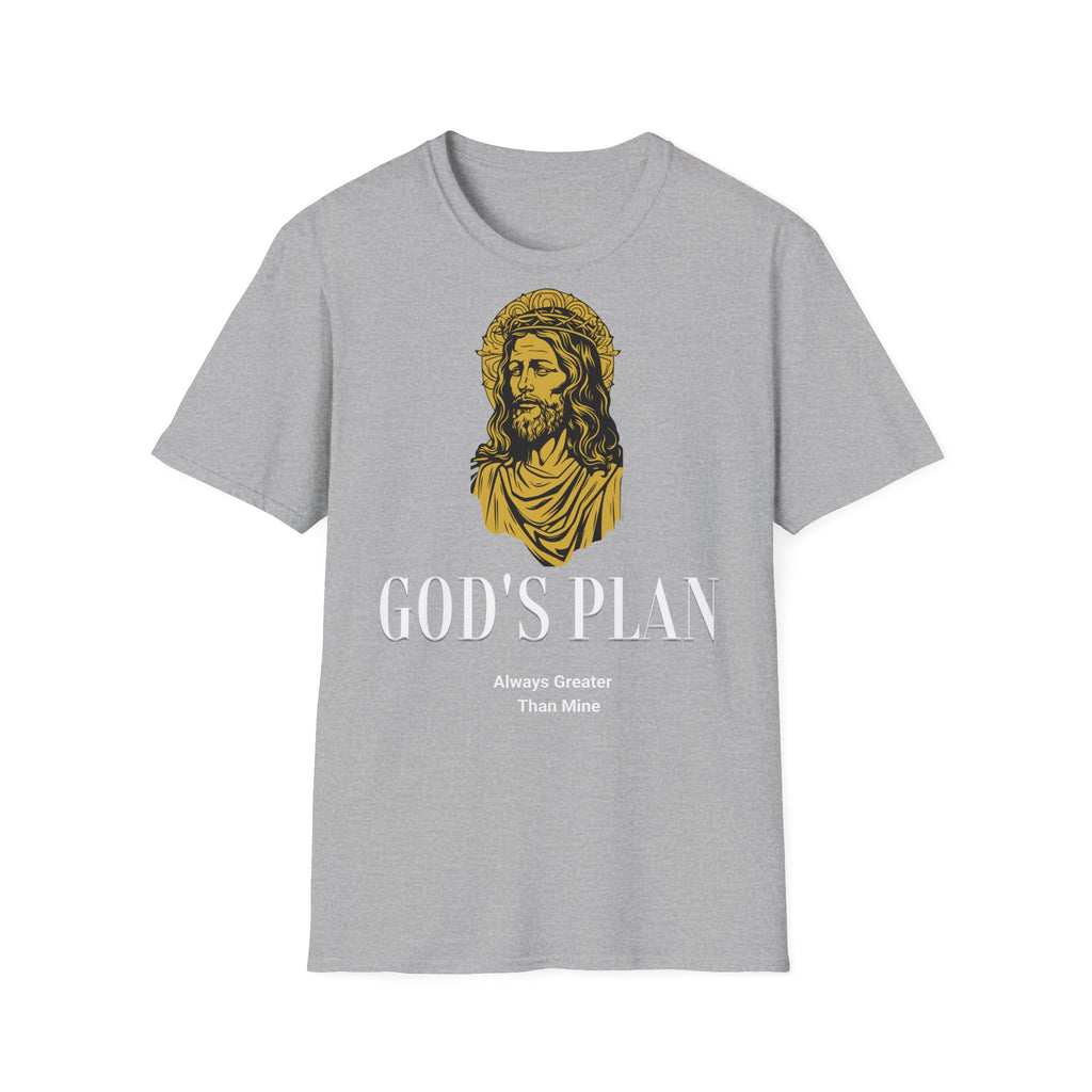 Christian Graphic T-Shirt — 'God's Plan' Vintage Jesus Portrait Tee