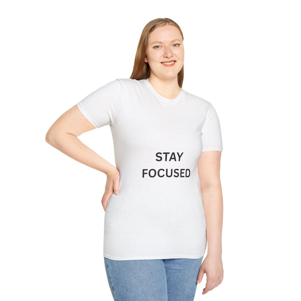 Stay Focused T-Shirt, Motivational Shirt, Discipline Mindset Tee, Minimalist Streetwear Graphic Tee, Productivity Gift