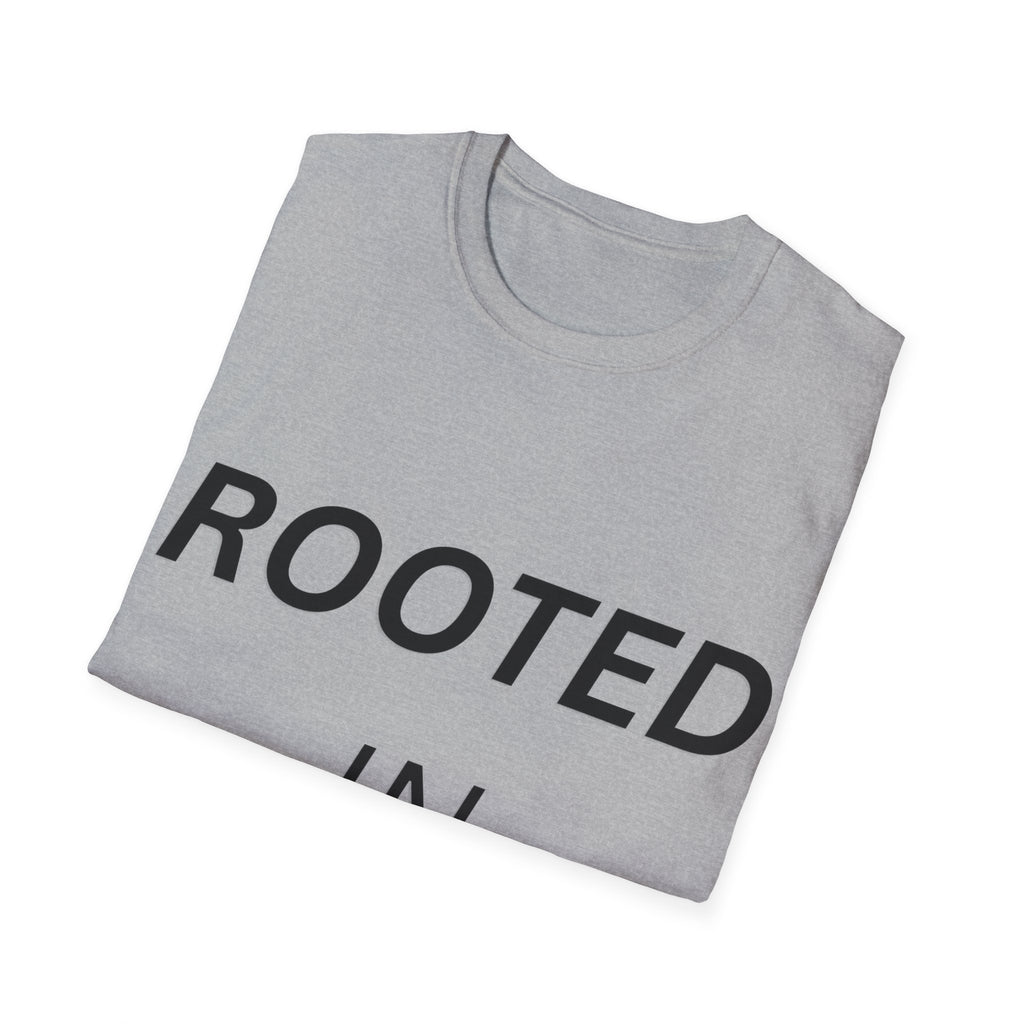 Rooted In Faith T-Shirt, Christian Shirt, Faith Over Fear Tee, Inspirational Religious Clothing, Minimalist Streetwear Gift